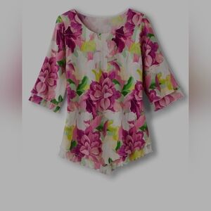 Soft Surroundings Siesta Key Tunic Size Medium Tropical Dream​​​​​